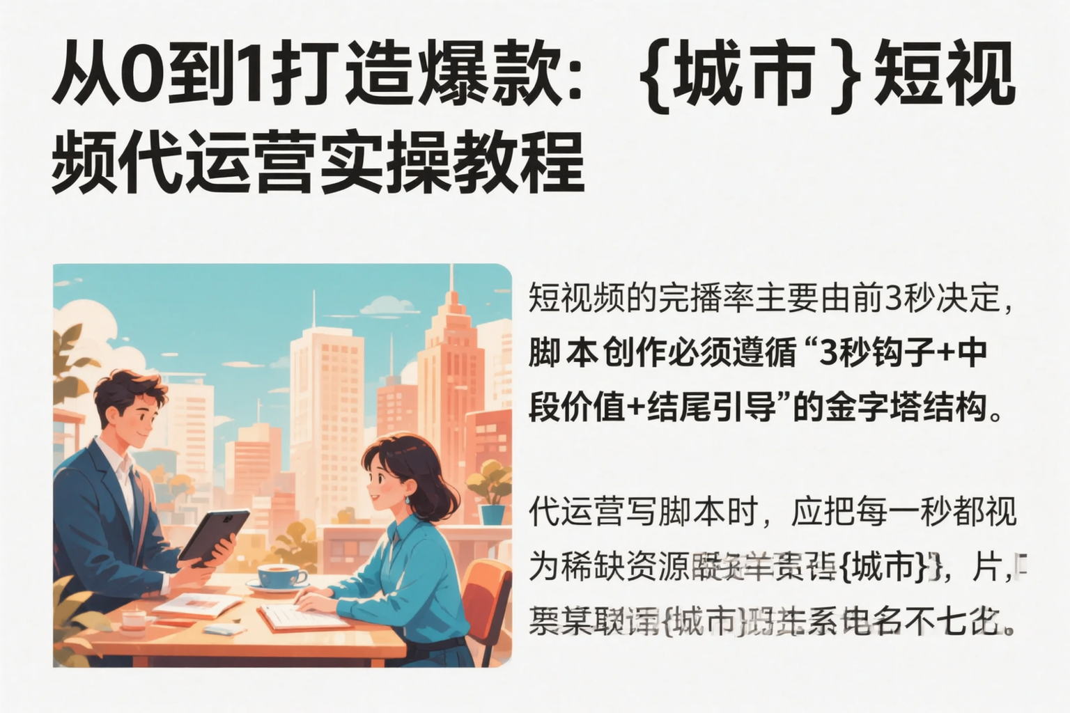 从0到1打造爆款：临汾短视频代运营实操教程