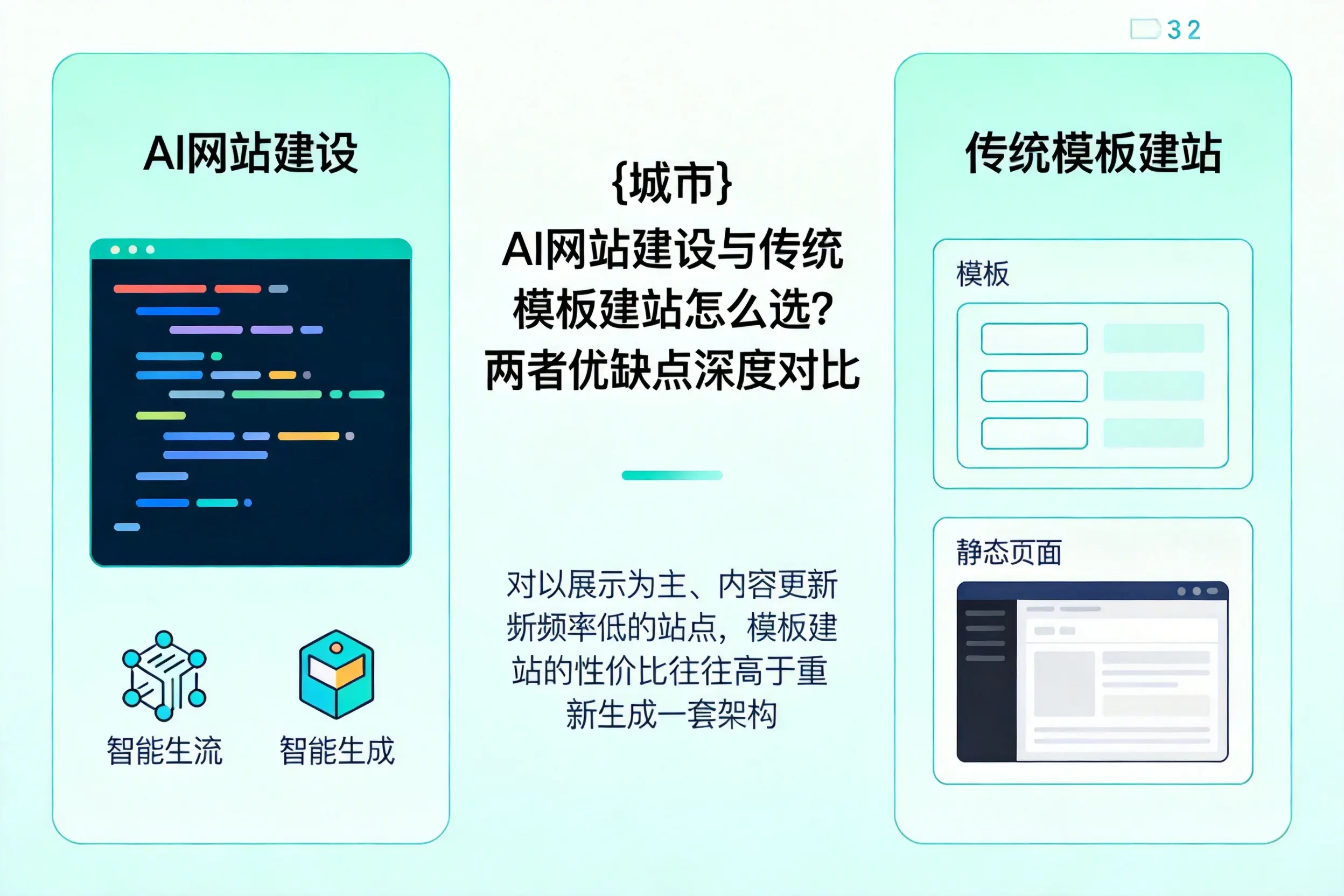 临汾AI网站建设与传统模板建站怎么选？两者优缺点深度对比