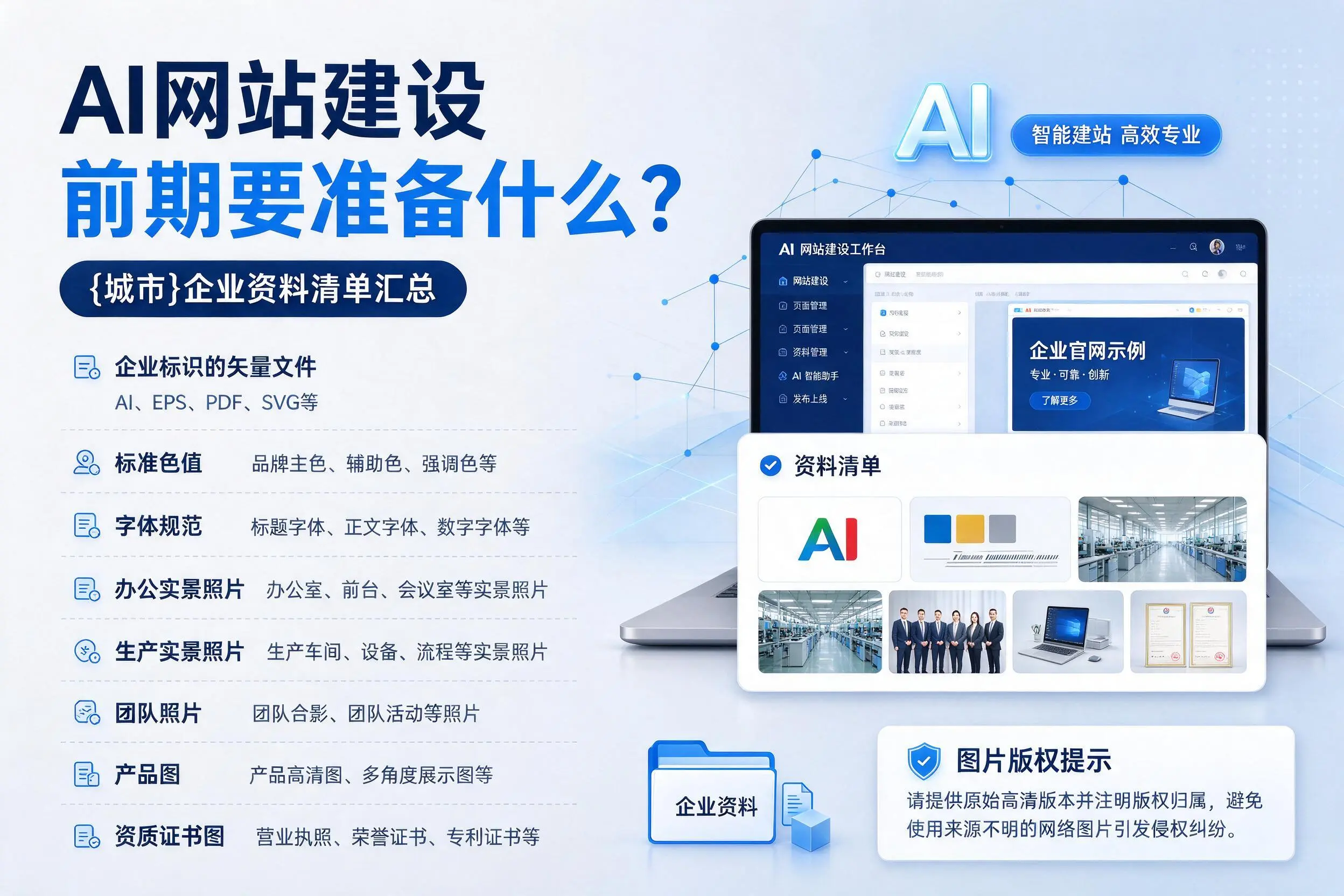 AI网站建设前期要准备什么?临汾企业资料清单汇总